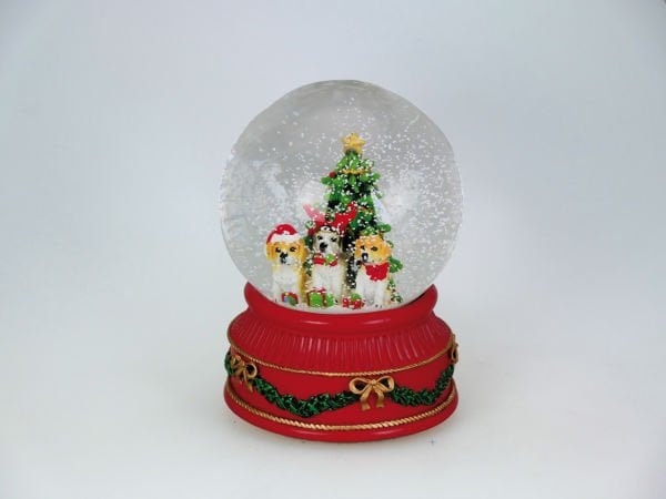 NOEL KÖPEĞİ MÜZİKLİ KAR KÜRESİ