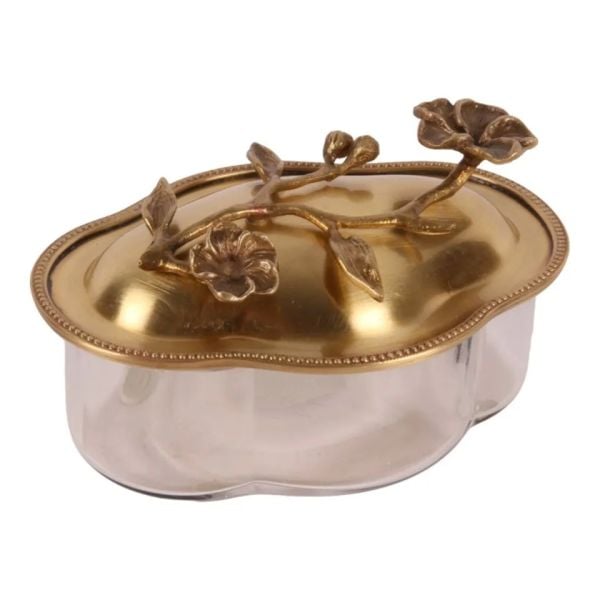 Barok Çiçekli Pirinç Kutu
