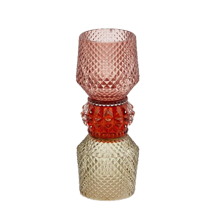 Barceloneta Cam Mumluk, Pembe-Kırmızı-Sarı