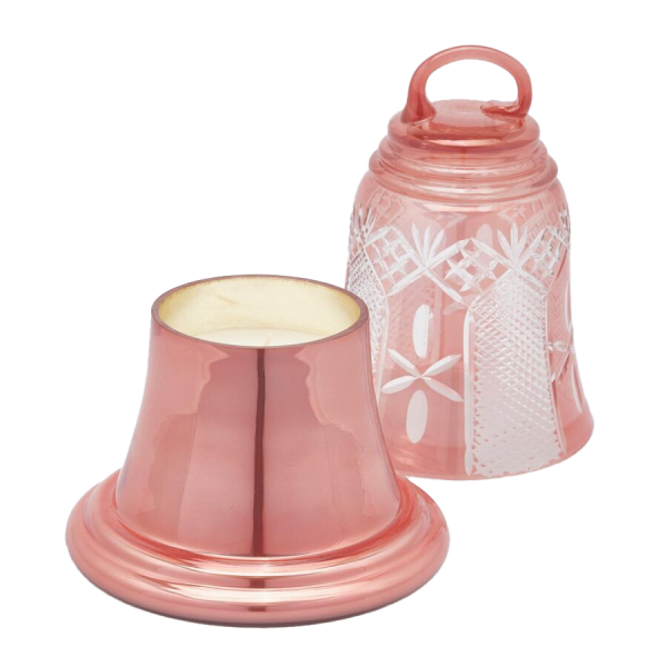 ÇAN FORMLU KAPAKLI PEMBE MUMLUK, 24 CM