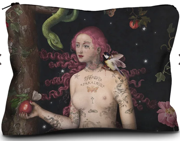 Adam & Eve Kadife El Çantası - 17 x 23 cm