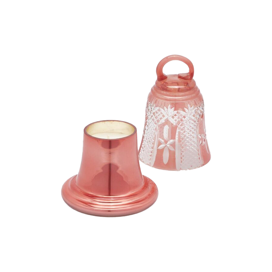 ÇAN FORMLU KAPAKLI PEMBE MUMLUK, 15 CM