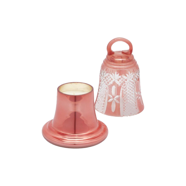 ÇAN FORMLU KAPAKLI PEMBE MUMLUK, 15 CM