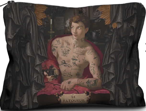 The Tattoo Artist Kadife El Çantası - 17 x 23 cm