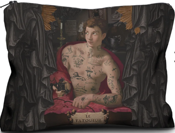 The Tattoo Artist Kadife El Çantası - 17 x 23 cm