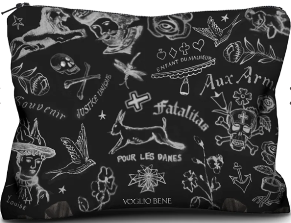 The Tattoo Artist Kadife El Çantası - 17 x 23 cm