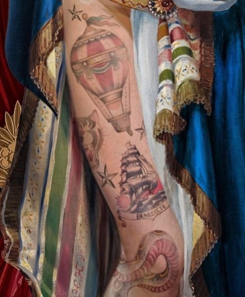 Dövmeli Kadın Tablo