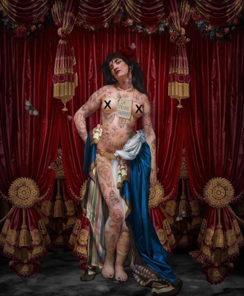 Dövmeli Kadın Tablo