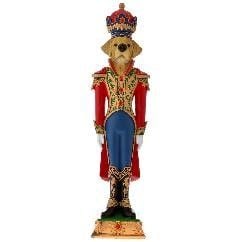 KÖPEK FINDIKKIRAN YILBAŞI DEKORU - 90 cm, KIRMIZI