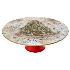 YENİ YIL TEMALI ÇAM AĞACI DESENLİ KEK STANDI, BÜYÜK