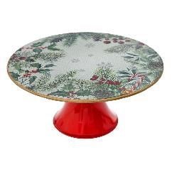 YENİ YIL TEMALI ÖKSE OTU DESENLİ KEK STANDI, KÜÇÜK