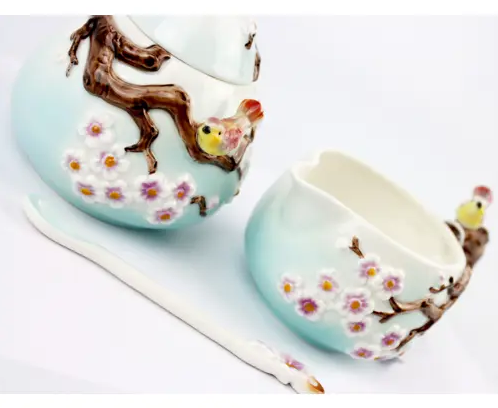 BLOSSOM DELIGHT SÜTLÜK VE ŞEKERLİK SETİ, MAVİ