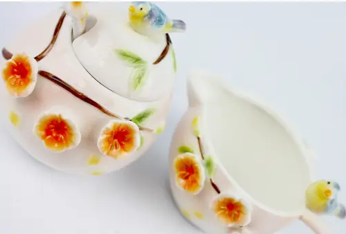 BLOSSOM DELIGHT SÜTLÜK VE ŞEKERLİK SETİ, TURUNCU