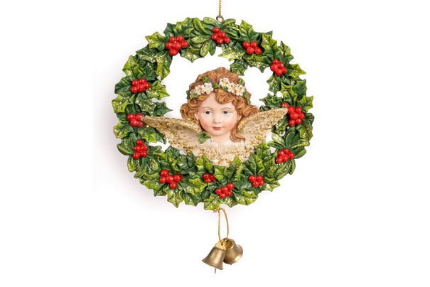 Çelenk İçinde Melek Süs