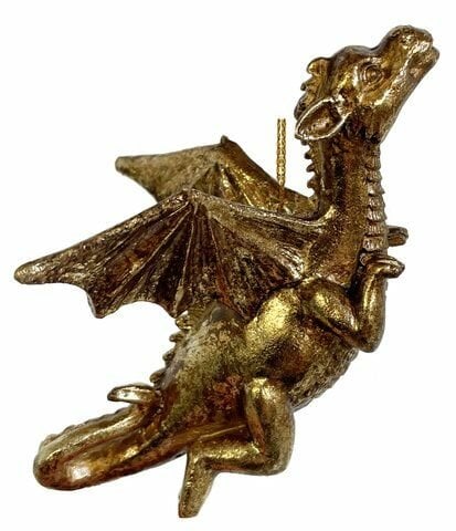 Altın Ejderha Yılbaşı Ağacı Süsü