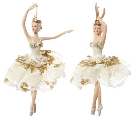 Krem Tütülü Balerin Yılbaşı Süsü