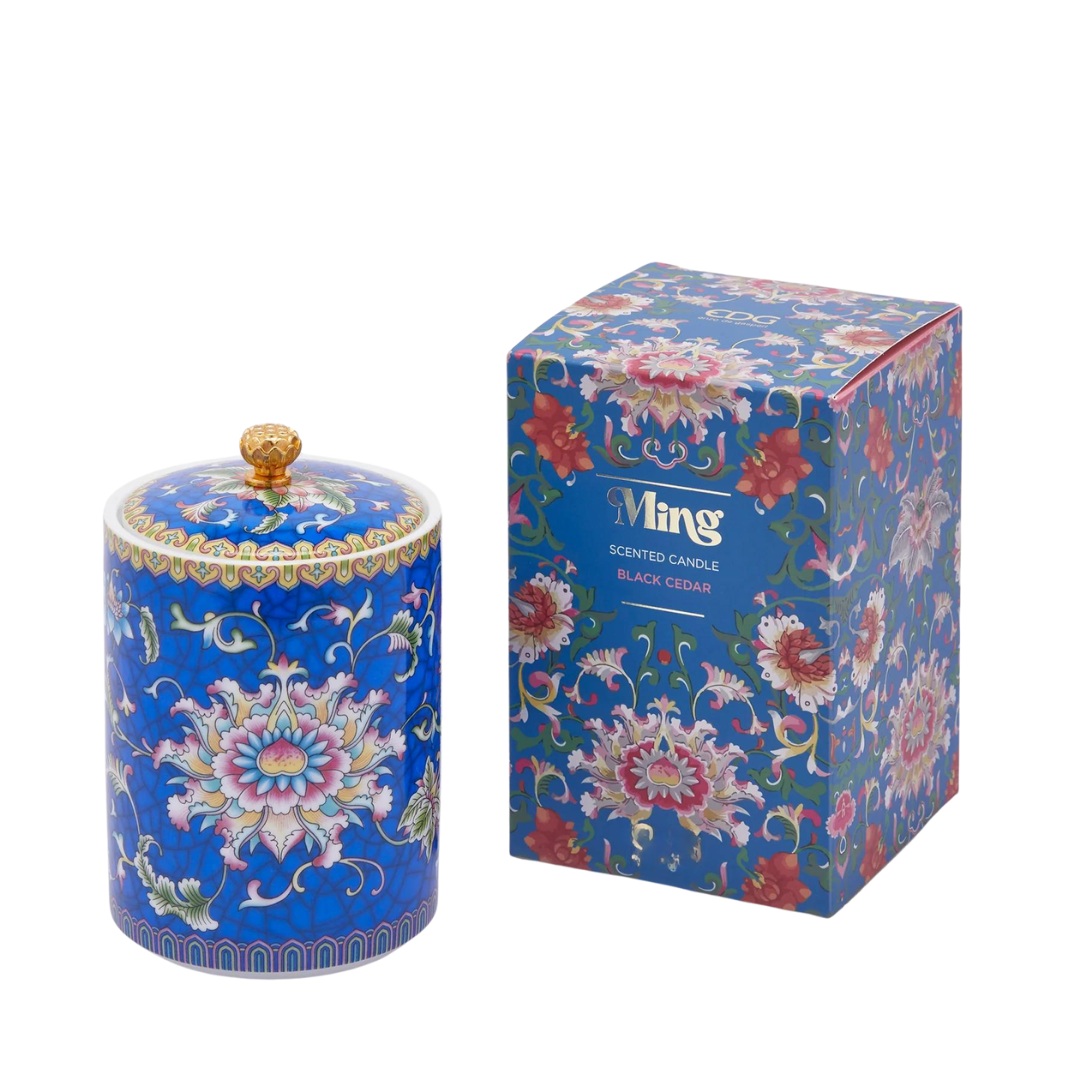 Lacivert Ming Desenli Kokulu Mum, Küçük