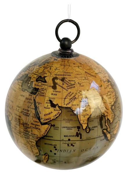 Antik Dünya Küre Yılbaşı Süsü