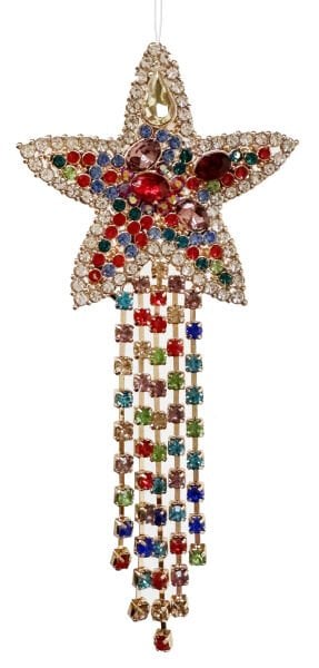Taşlı Kuyruklu Yıldız Yılbaşı Süsü, Çok Renkli