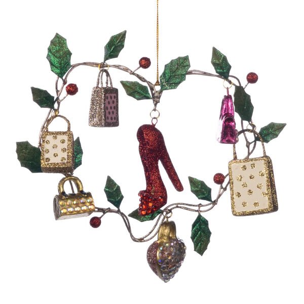 YENİ YIL ALIŞVERİŞİ AYAKKABI/ÇANTA KALP FORMLU YILBAŞI SÜSÜ, GOODWILL