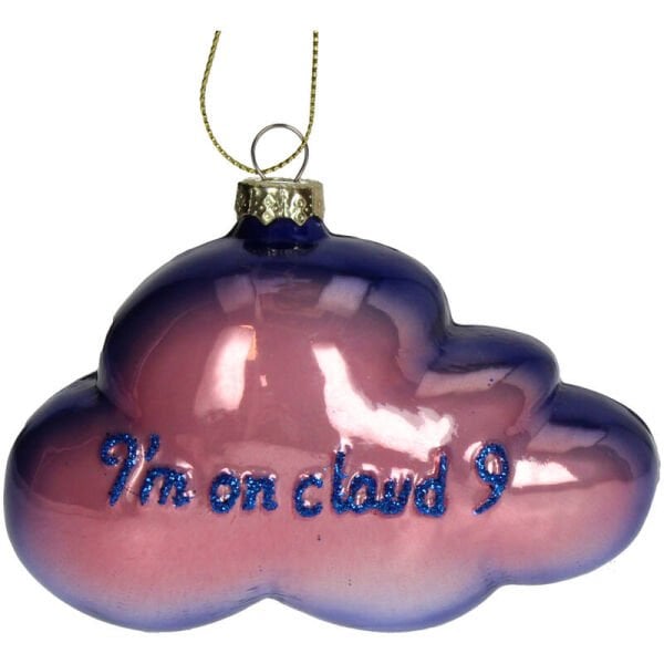 Pembe Bulut Cam Yılbaşı Süsü – I’m on Cloud 9