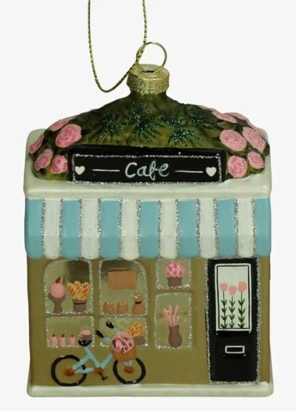 Mavi Tenteli Kafe Yılbaşı Süsü