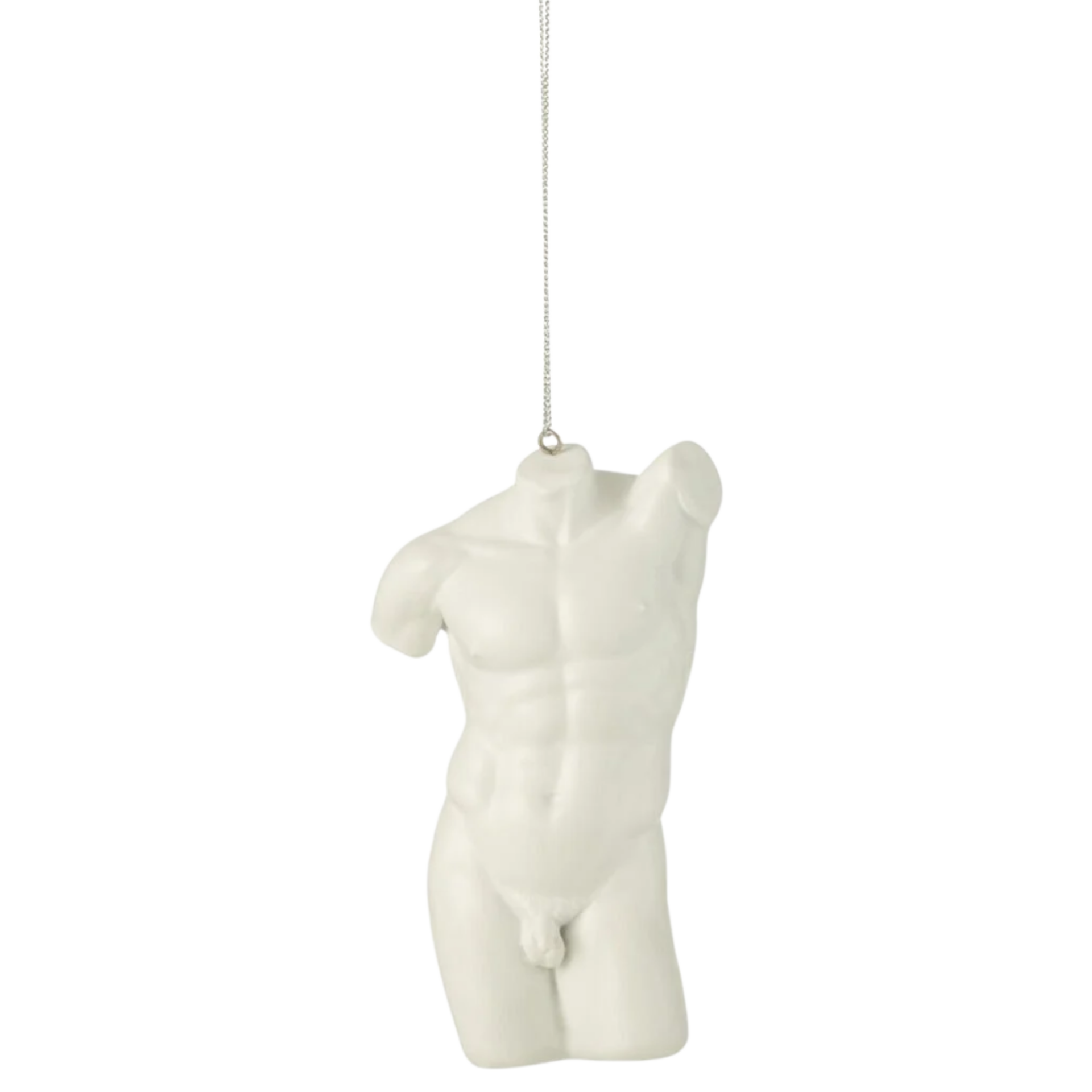 Hermes Torso Heykel Ağaç Süsü - Beyaz