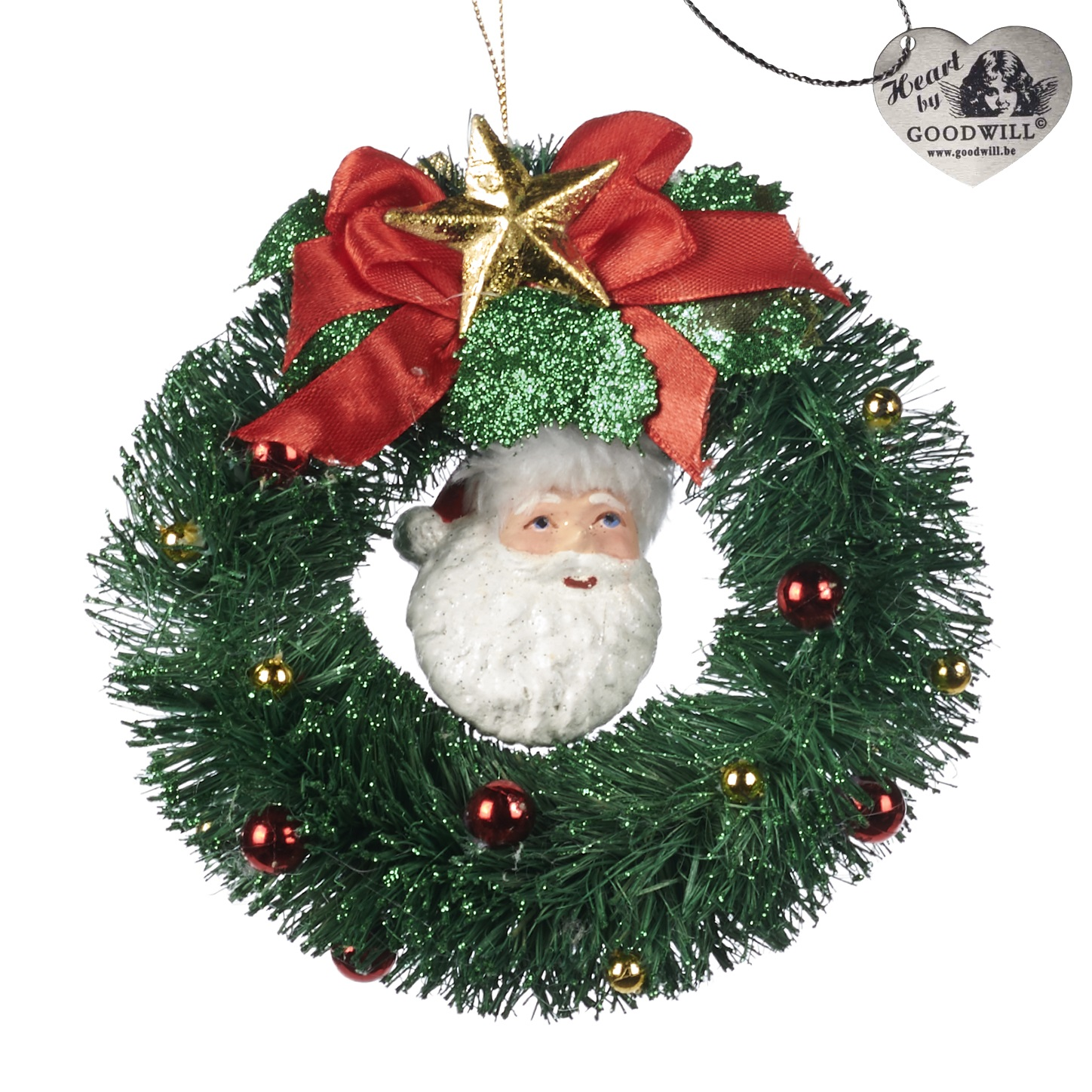 NOEL BABA BAŞLI SİMLİ ÇELENK YILBAŞI SÜSÜ, GOODWILL