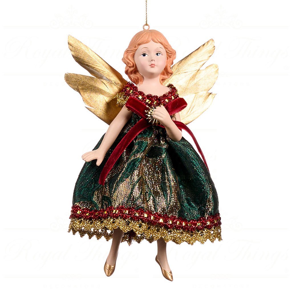 YEŞİL BROKAR ELBİSELİ MELEK YILBAŞI SÜSÜ, GOODWILL