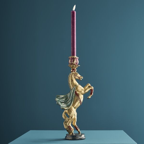 Pelerinli Altın Sirk Atı Şamdan