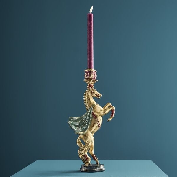 Pelerinli Altın Sirk Atı Şamdan