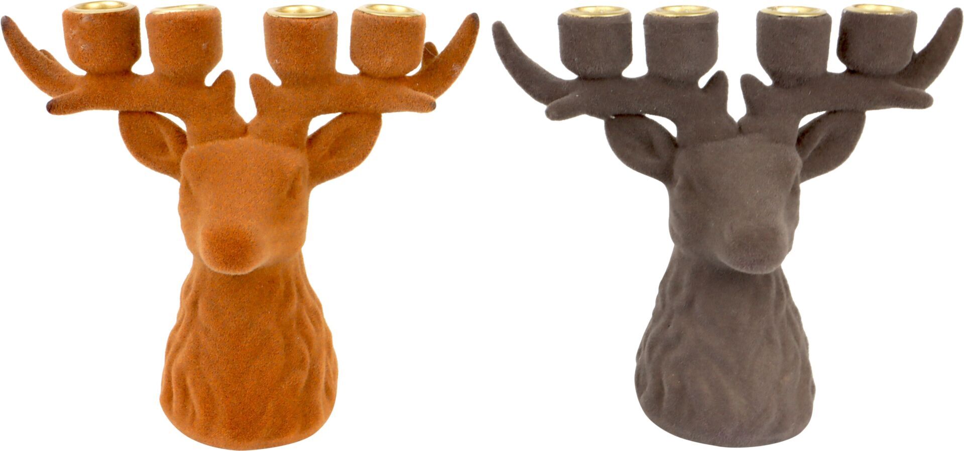 Forest Glow Geyik Başlı Şamdan, Tarçın Renk - Hoff-Interieur