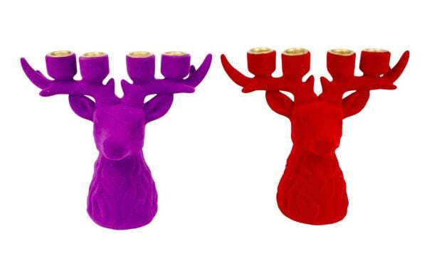 Forest Glow Geyik Başlı Şamdan, Tarçın Renk - Hoff-Interieur