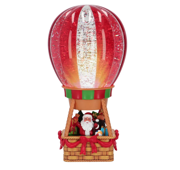 Noel Baba ve Sevimli Dostları Işıklı Balon Su Küresi