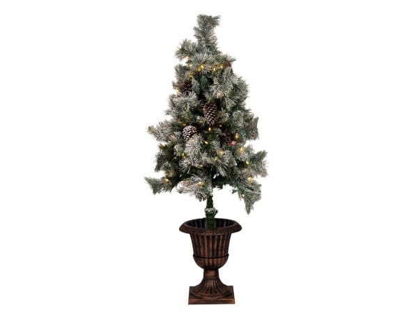ANTİK SAKSIDA SÜSLEMELİ 150 LED IŞIKLI YAPAY ÇAM YILBAŞI AĞACI 122 CM, GOODWILL
