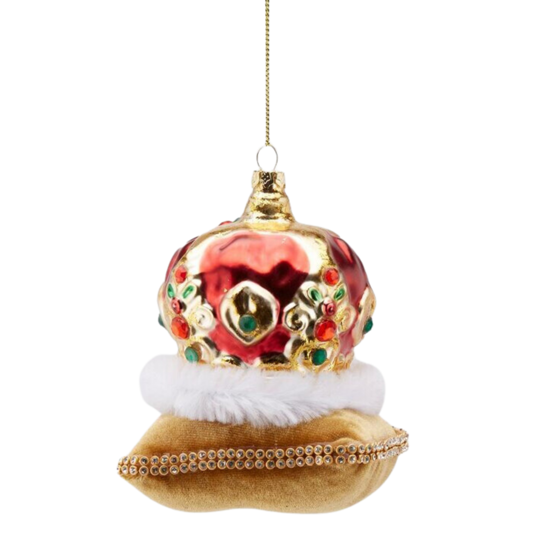 MİNDERLİ KIRMIZI TAÇ YILBAŞI SÜSÜ