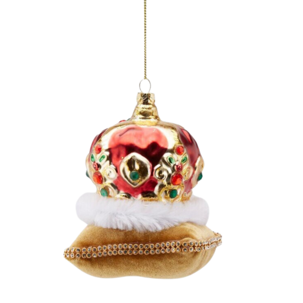 MİNDERLİ KIRMIZI TAÇ YILBAŞI SÜSÜ