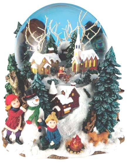 KIŞ MANZARALI MÜZİKLİ KAR KÜRESİ