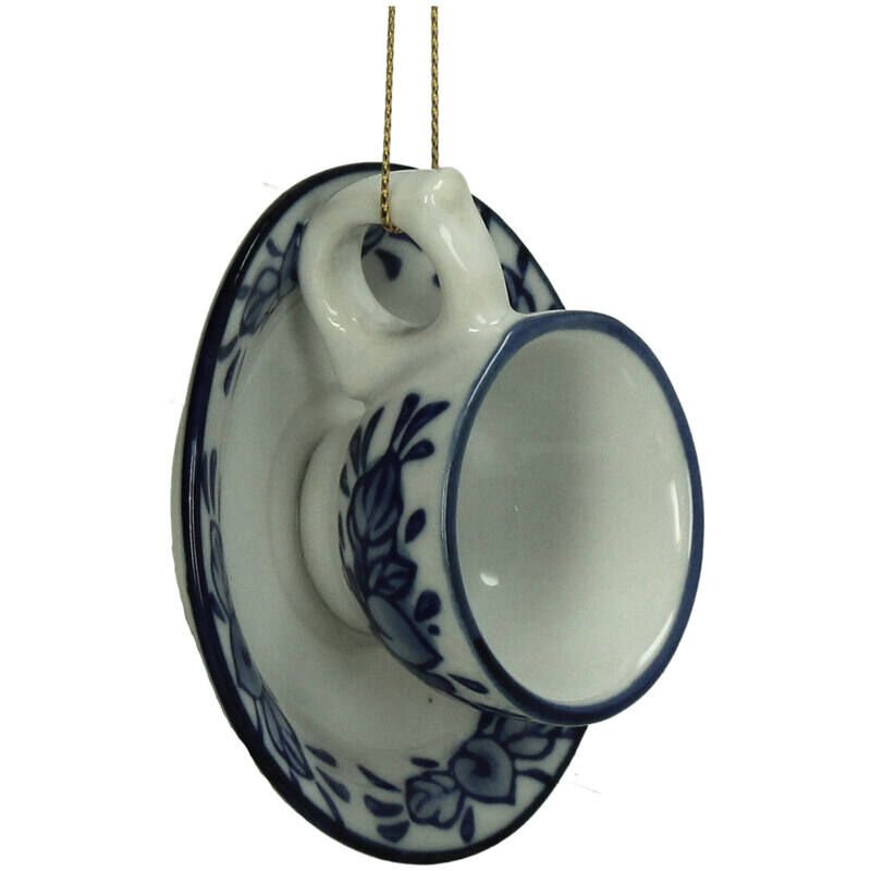 Blue Blanc Porselen Fincan Süs -  7.3 cm