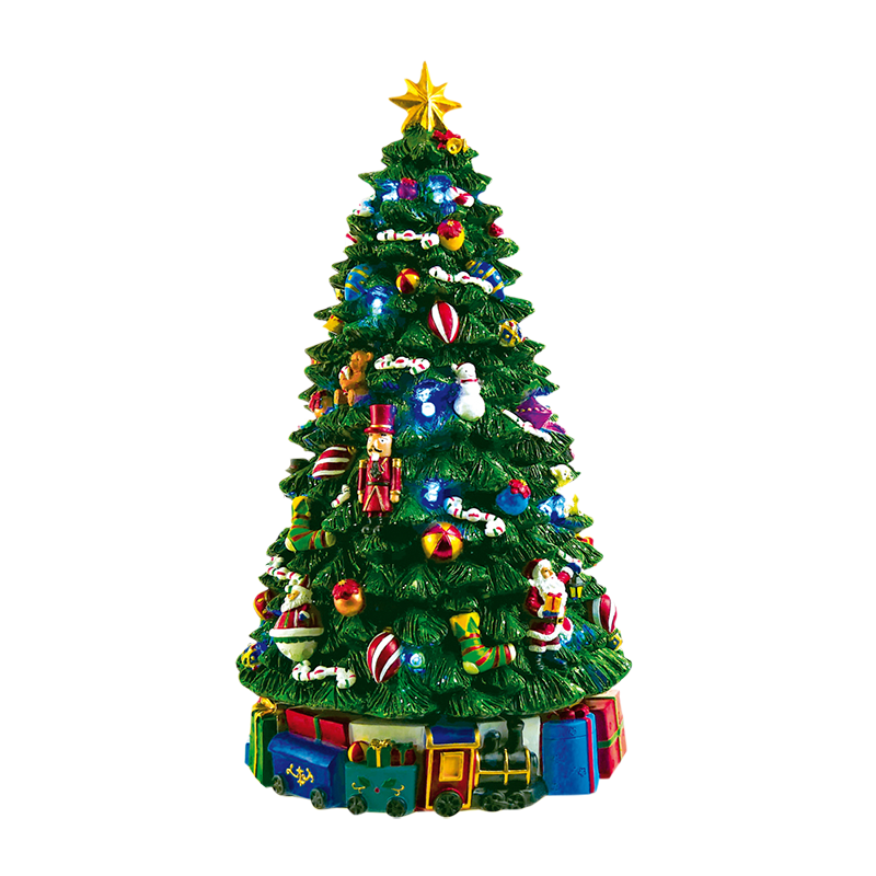 IŞIKLI VE SÜSLENMİŞ YILBAŞI AĞACI MÜZİK KUTUSU