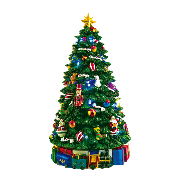 IŞIKLI VE SÜSLENMİŞ YILBAŞI AĞACI MÜZİK KUTUSU