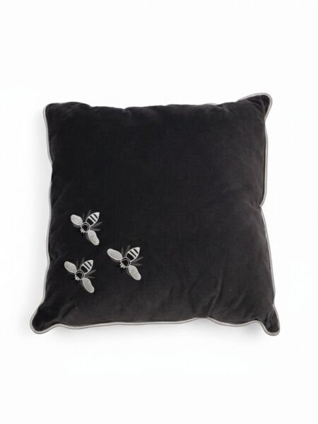 Royal Bee Kadife Yastık, Antrasit