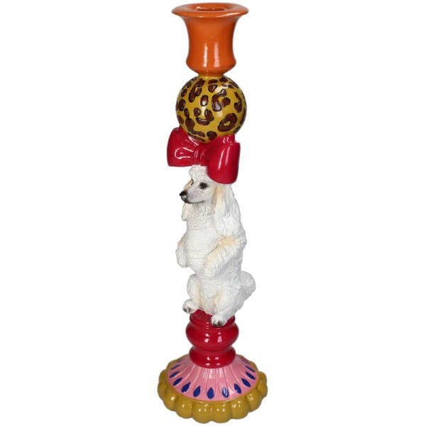 Madame Papillon Poodle Köpek Şamdan