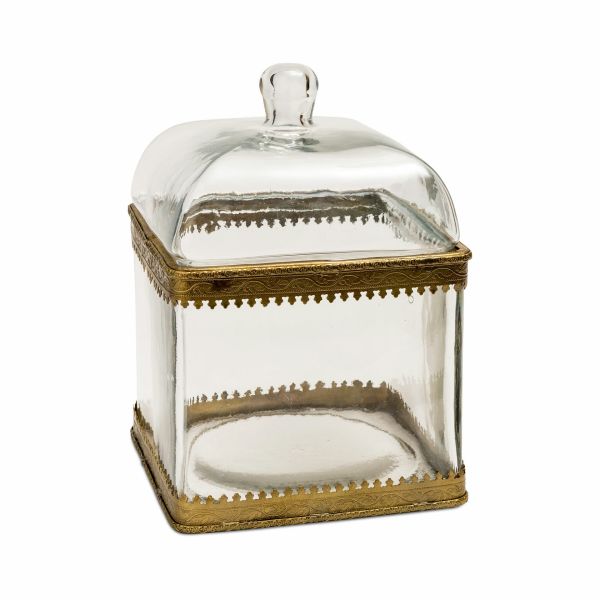 Altın Kenarlı Antik Cam Kavanoz