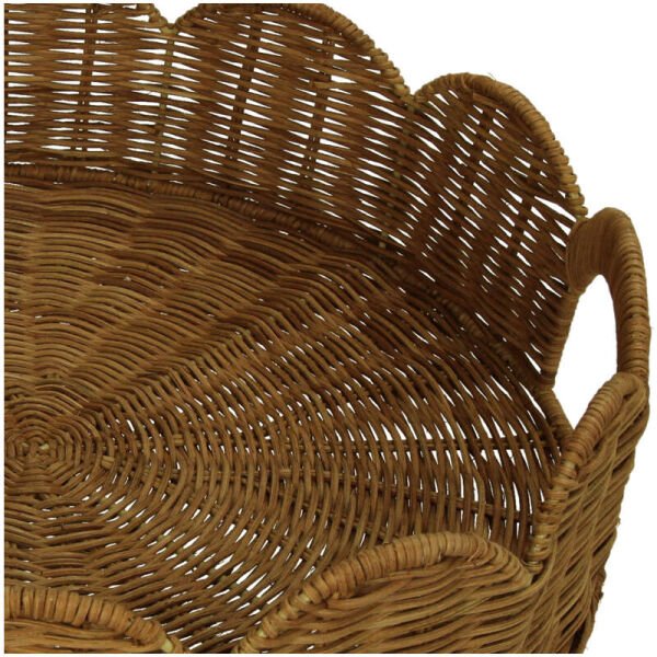 Akdeniz Dalgası Rattan Tepsi, Yuvarlak