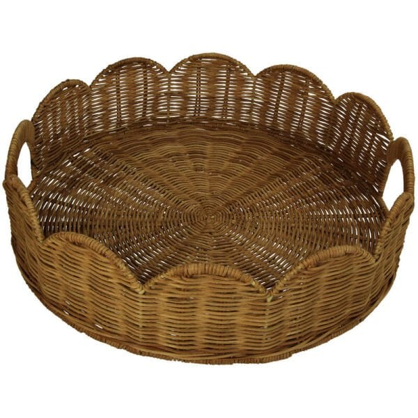 Akdeniz Dalgası Rattan Tepsi, Yuvarlak