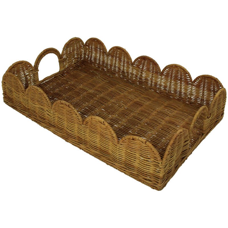 Akdeniz Dalgası Rattan Tepsi, Dikdörtgen