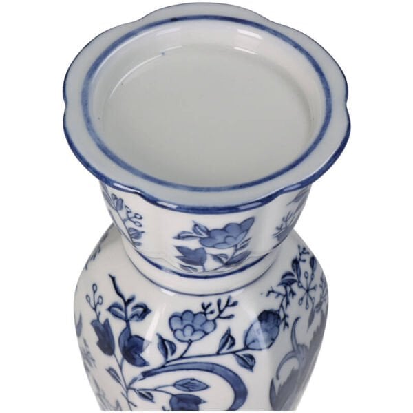 Bleu Blanc Porselen Şamdan