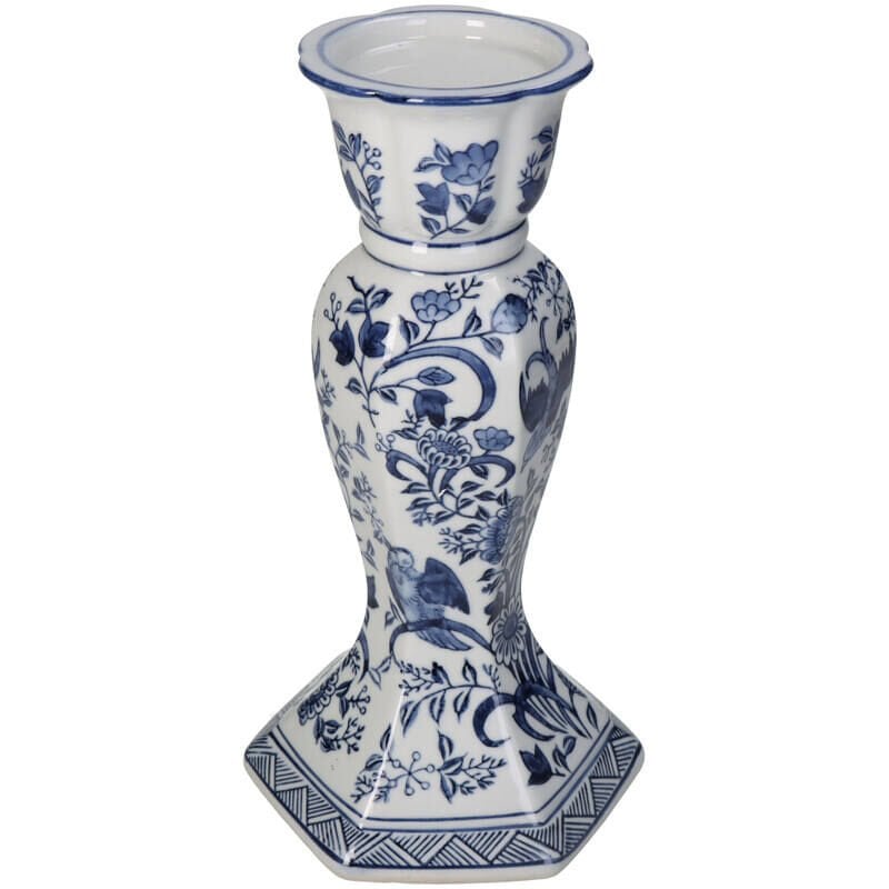 Bleu Blanc Porselen Şamdan