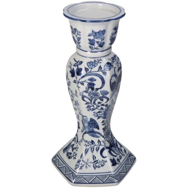 Bleu Blanc Porselen Şamdan